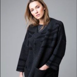 NWT Kinross 100% cashmere leopard cardigan Richards $595 retail